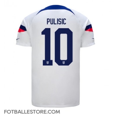 forente stater Christian Pulisic #10 Hjemmedrakt VM 2022 Kortermet